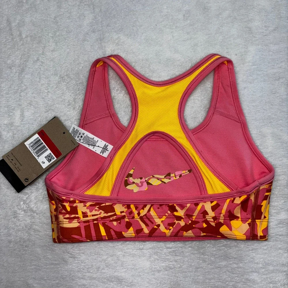 Nike Girls Reversible Sports Bra Pink/Yellow